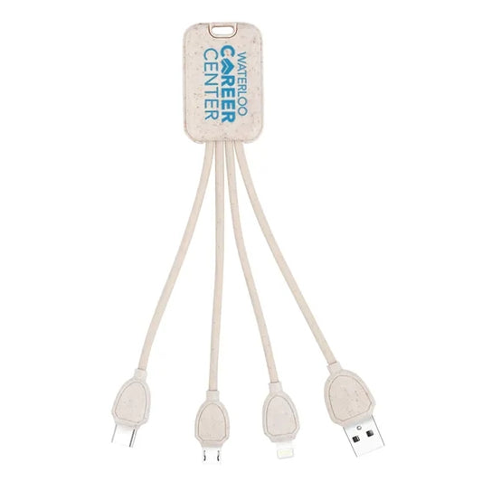 Eco Wheat Straw 4 in 1 Charging Cable