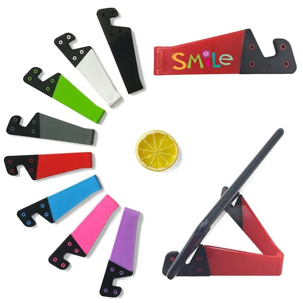 Foldable V-Shape Desktop Stand For Phones And Tablets
