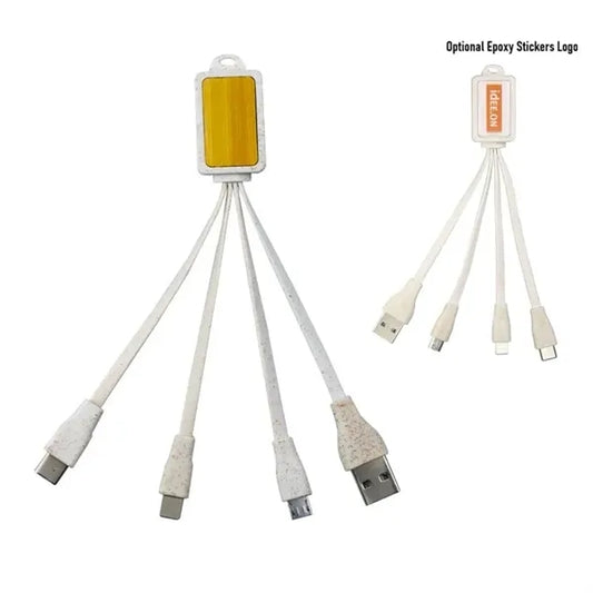 Eco Wheat Straw 4 in 1 Charging Cable