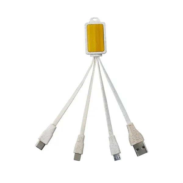 Eco Wheat Straw 4 in 1 Charging Cable