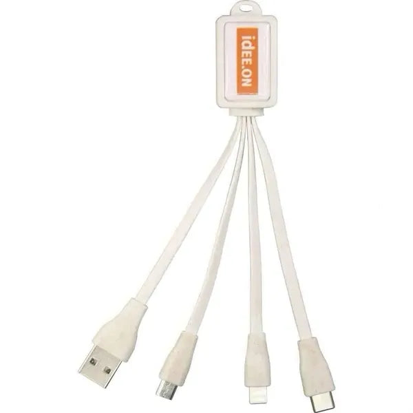 Eco Wheat Straw 4 in 1 Charging Cable