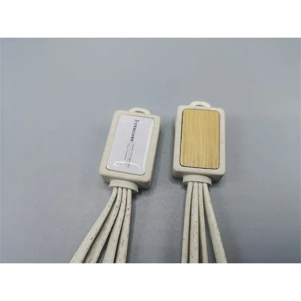 Eco Wheat Straw 4 in 1 Charging Cable