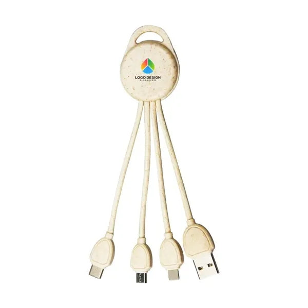 Eco Wheat Straw 4 in 1 Charging Cable