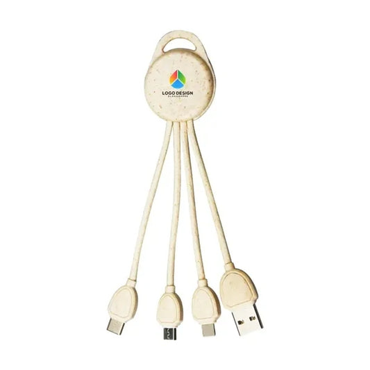 Eco Wheat Straw 4 in 1 Charging Cable