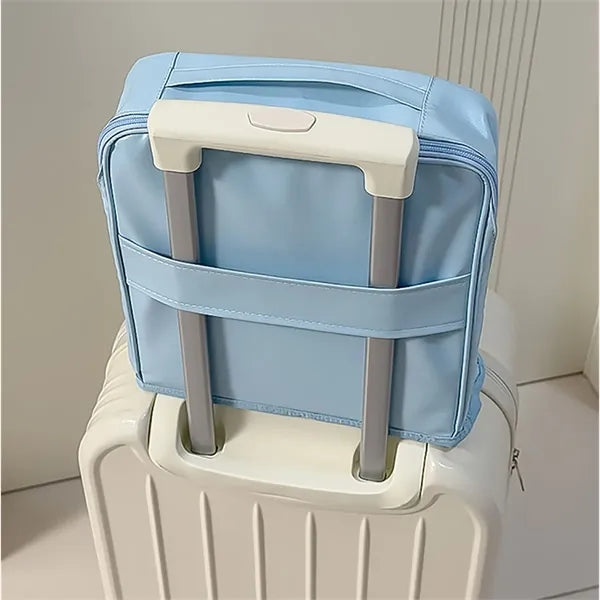 3 In 1 Vertical Large Opening PU Makeup Bag
