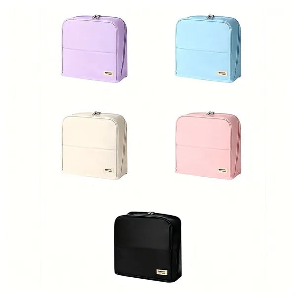 3 In 1 Vertical Large Opening PU Makeup Bag