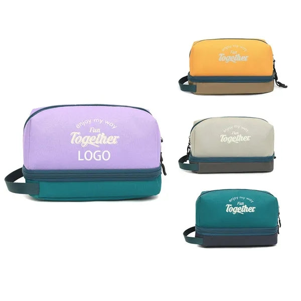 Toiletry Oxford Dry Wet Separation Cosmetic Bag