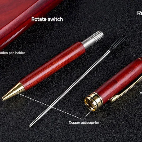 Bamboo Ballpoint Pen with Flip Gift Box