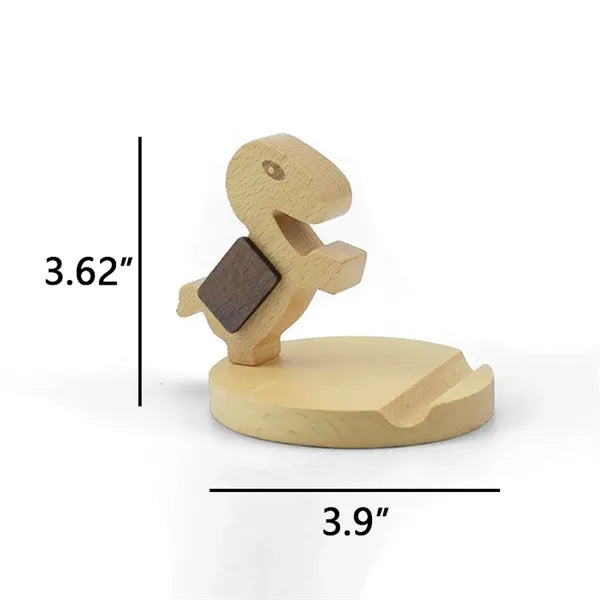Animal Shape Solid Wood Phone Stand For Desktop