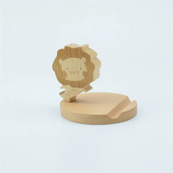 Animal Shape Solid Wood Phone Stand For Desktop