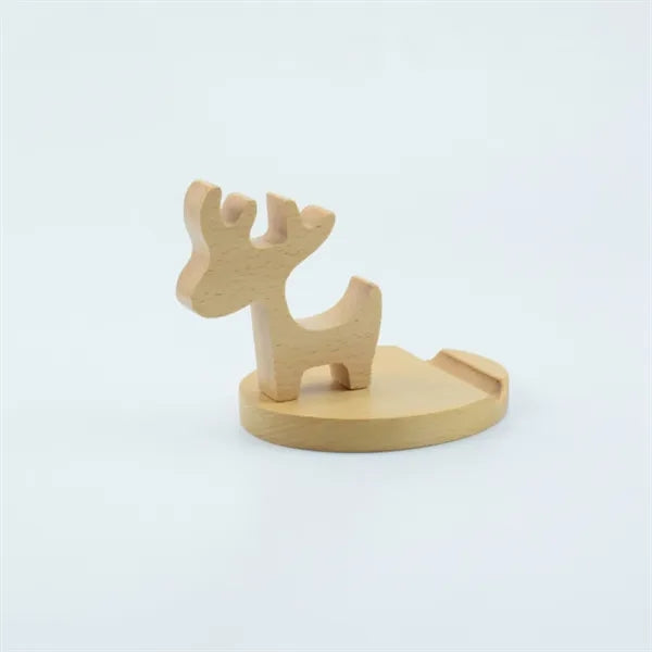 Animal Shape Solid Wood Phone Stand For Desktop