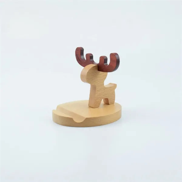 Animal Shape Solid Wood Phone Stand For Desktop