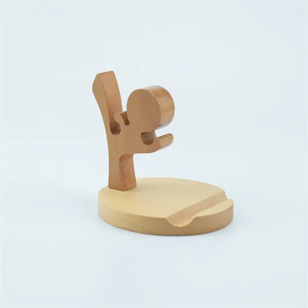 Animal Shape Solid Wood Phone Stand For Desktop