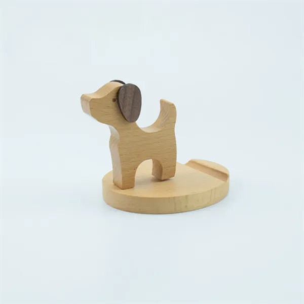 Animal Shape Solid Wood Phone Stand For Desktop