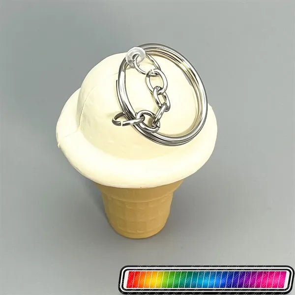 Ice Cream Stress Ball with Keychain