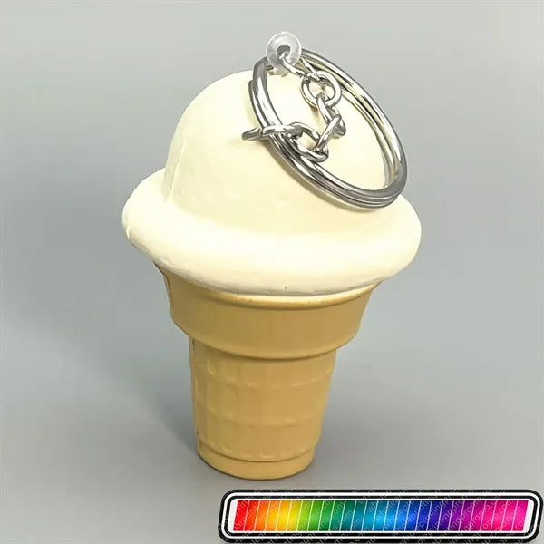 Ice Cream Stress Ball with Keychain