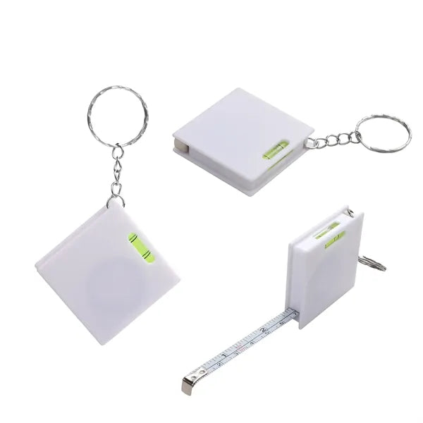 3Ft Square Tape Measure Keychain With Level