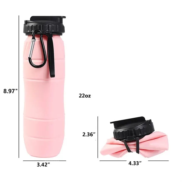 Portable Silicone Foldable Outdoor Travel Water Bottle