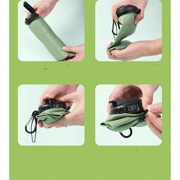 Portable Silicone Foldable Outdoor Travel Water Bottle