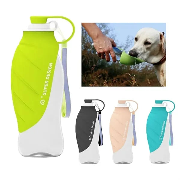Portable Pet Water Bottle with Leaf Design for Dogs