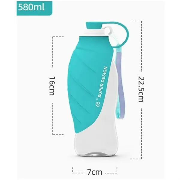 Portable Pet Water Bottle with Leaf Design for Dogs