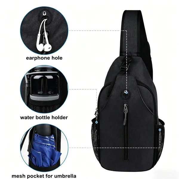 Large Capacity Nylon Sling Bag