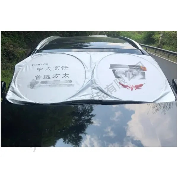 Foldable Car Windshield Sunshade with Logo Printing