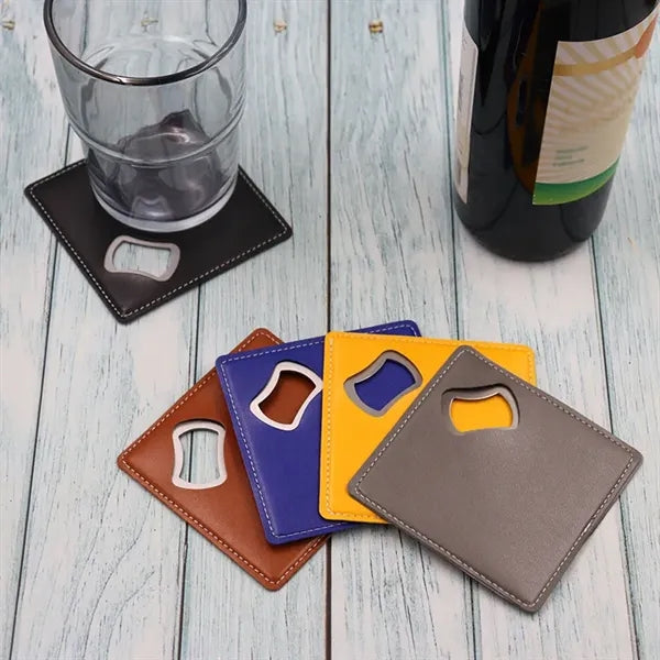 PU Leather Square Bottle Opener
