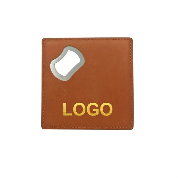 PU Leather Square Bottle Opener