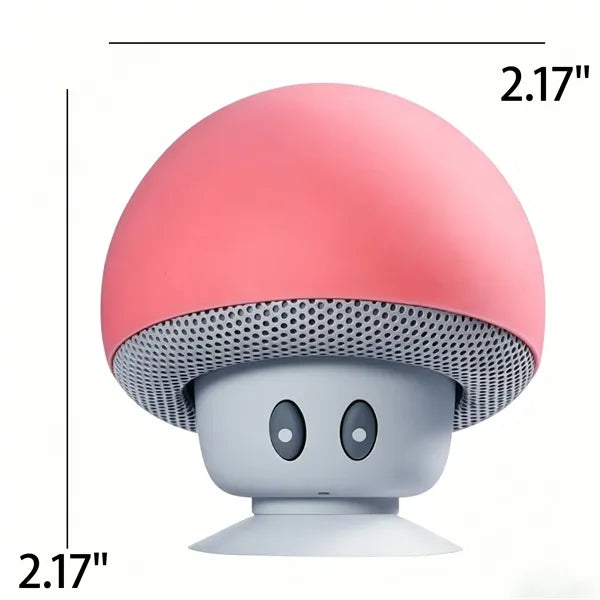 Mini Mushroom Wireless Speaker with Suction Cup Phone Stand
