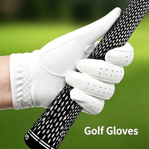 Logo Suede Leather Men Women Golf Gloves