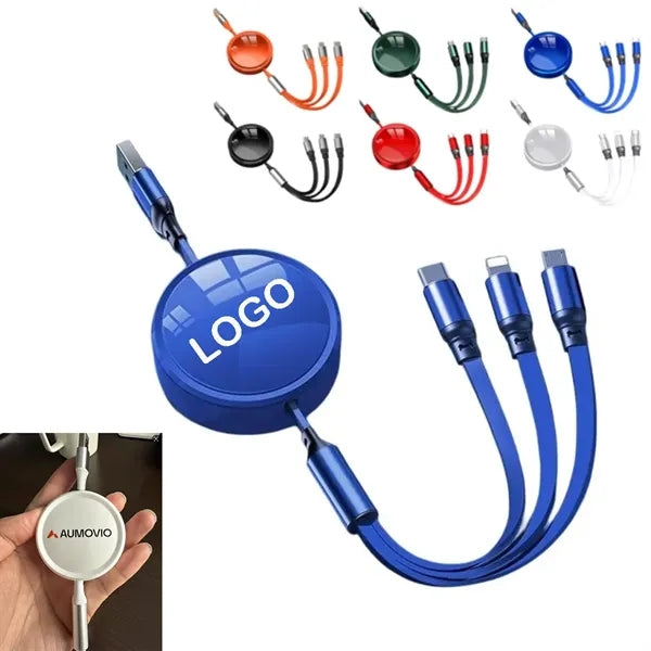 Multi fast charging Cables,Retractable 3-in-1 Cable
