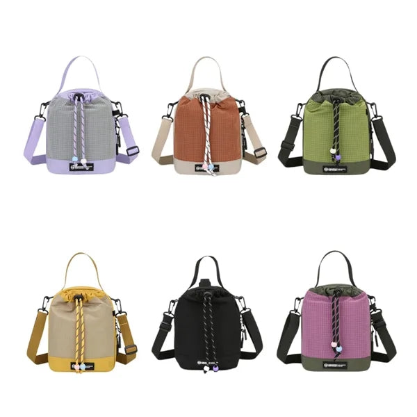 Lightweight Drawstring Bag Adjustable Shoulder Travel Tote