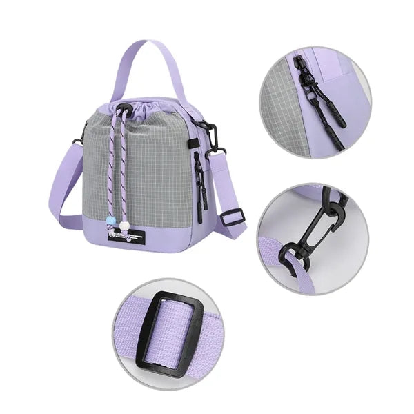 Lightweight Drawstring Bag Adjustable Shoulder Travel Tote