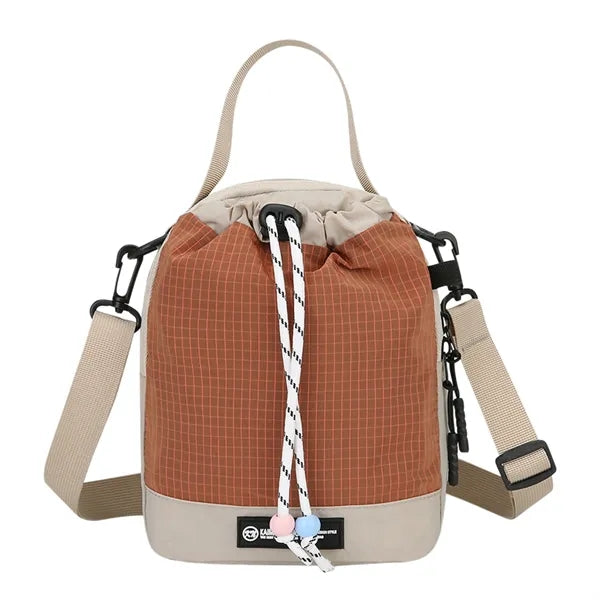 Lightweight Drawstring Bag Adjustable Shoulder Travel Tote