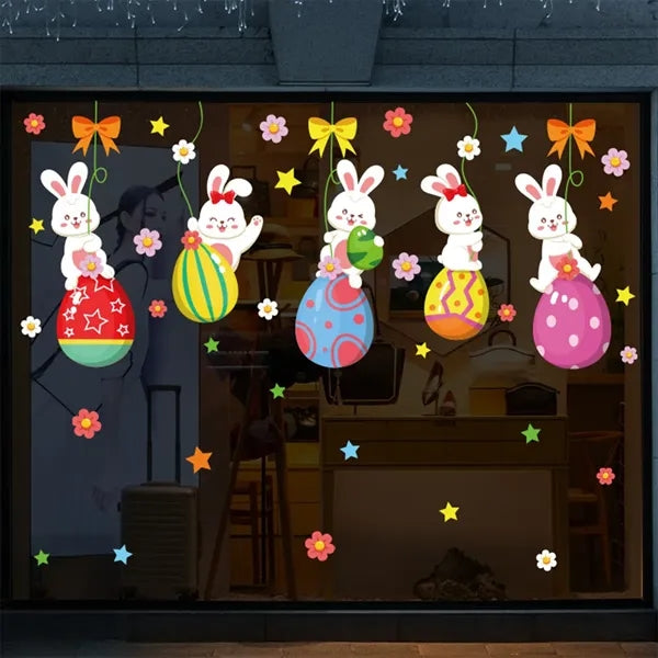 Easter Egg Window Puzzle Stickers set