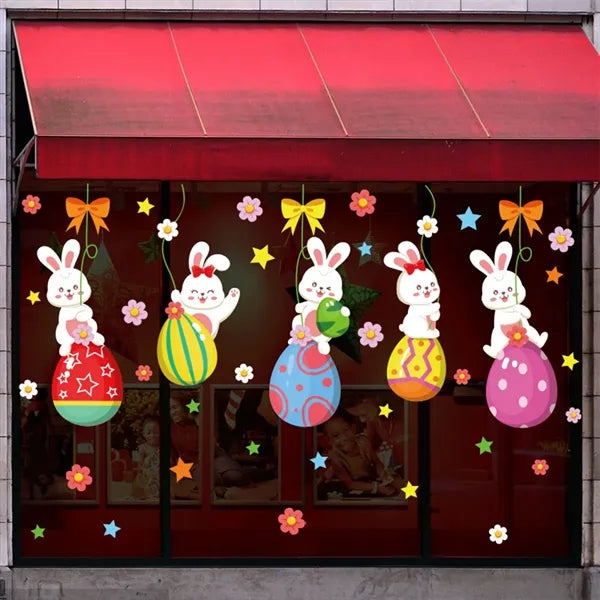 Easter Egg Window Puzzle Stickers set