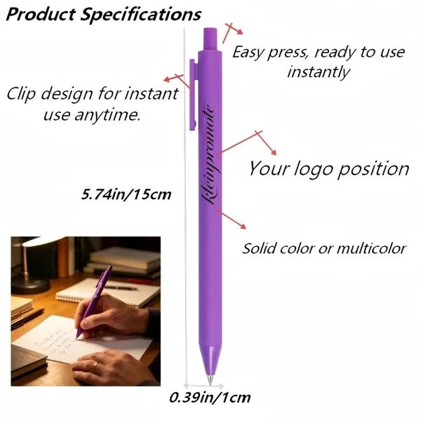Logo Macaron Color Click Ballpoint Pen Promo Gift