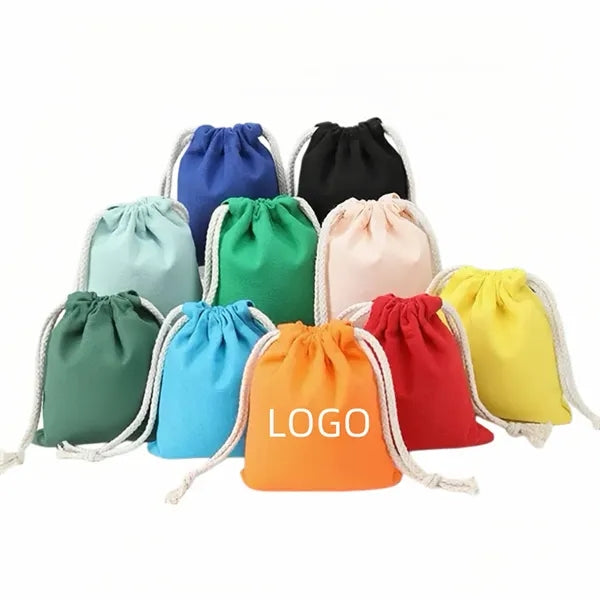 12.6 Inch Lightweight Durable Cotton Canvas Drawstring Bag