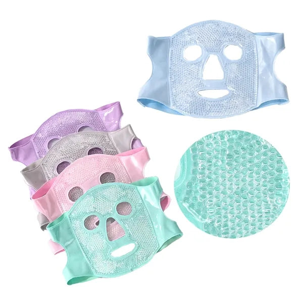 Ice Pack Applied To Facial Mask