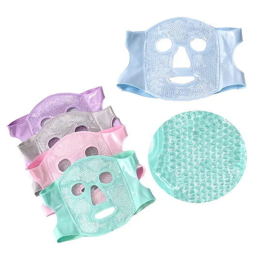 Ice Pack Applied To Facial Mask