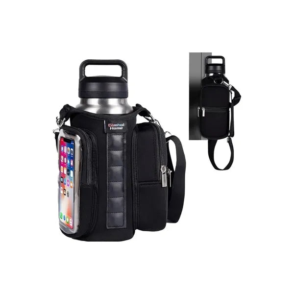 Magnetic Water Bottle Bag w/Adjustable Strap