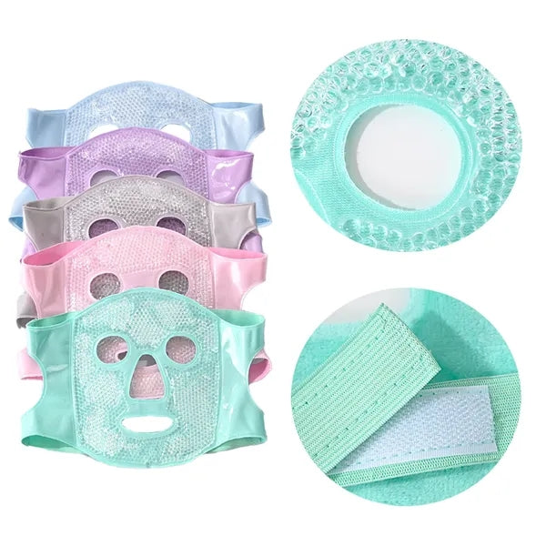 Ice Pack Applied To Facial Mask