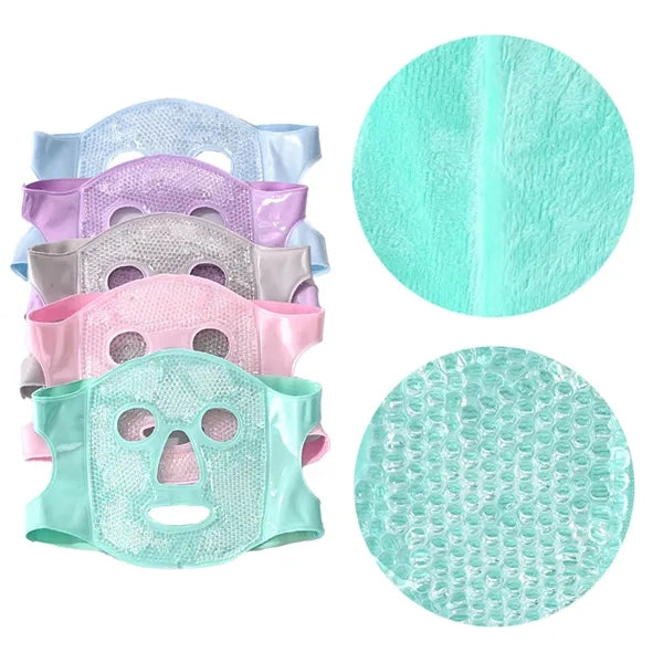 Ice Pack Applied To Facial Mask