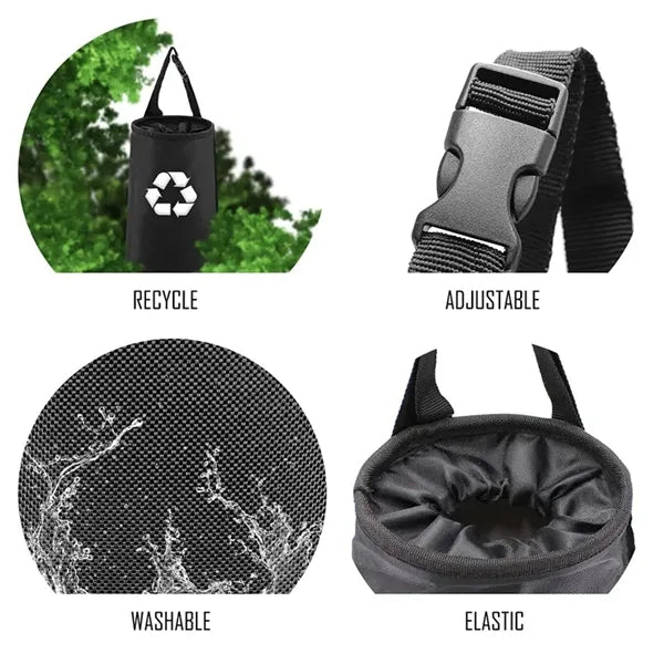 Washable Car Back Seat Hanging Trash Bag