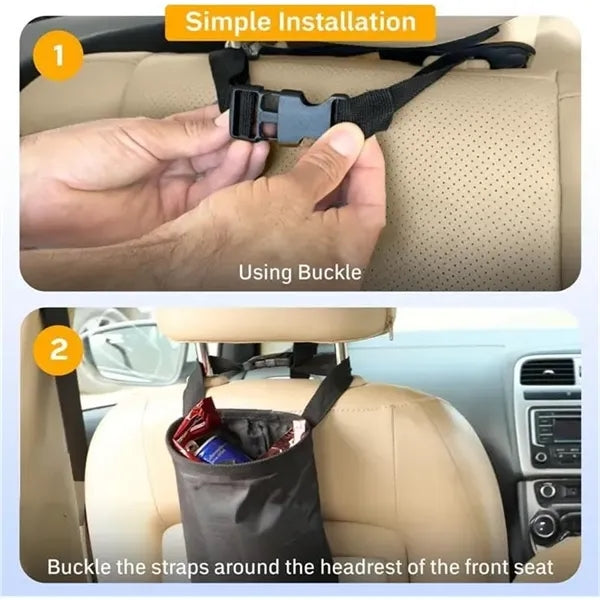 Washable Car Back Seat Hanging Trash Bag