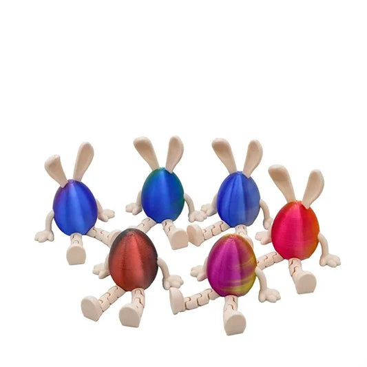 3D Printed Movable Easter Bunny Egg Toy Ornament