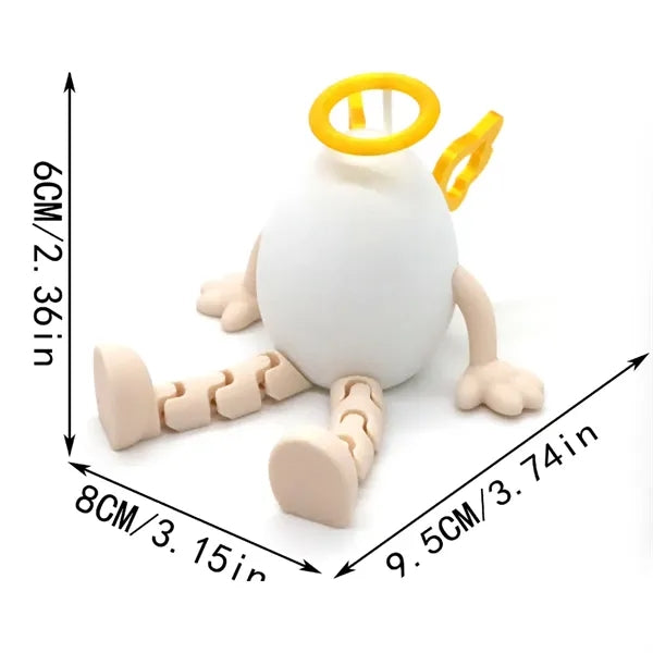 3D Printed Movable Easter Bunny Egg Toy Ornament