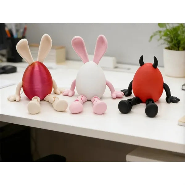 3D Printed Movable Easter Bunny Egg Toy Ornament