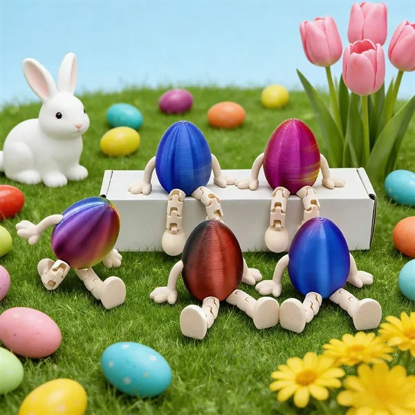 3D Printed Movable Easter Bunny Egg Toy Ornament